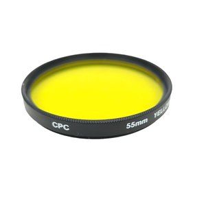 CPC Phase 2 55mm Yellow Camera Lens Filter Optical Glass Screw On Case Box Japan